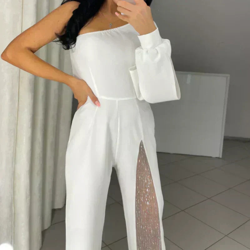 Azlina - Egy Vállú Nadrágos Jumpsuit