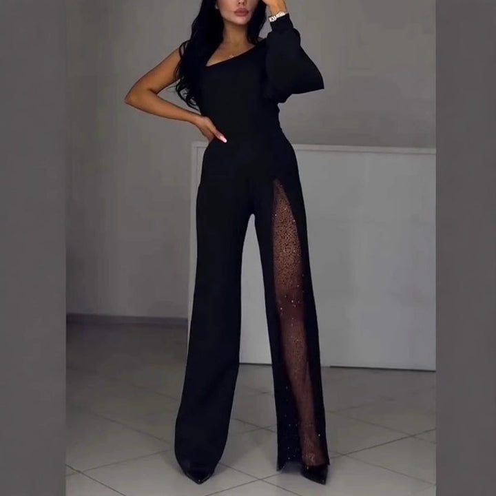Azlina - Egy Vállú Nadrágos Jumpsuit