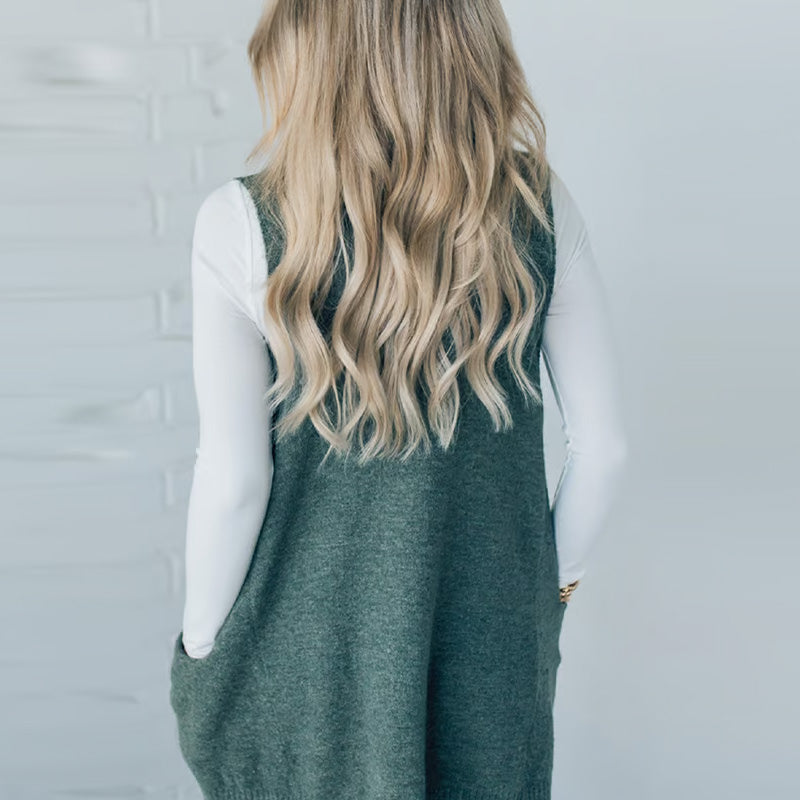 Ovidia - Zsebű Kötött Laza Mellény