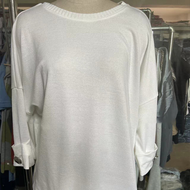 Zelinda – Alkalmi Kerek Nyakú Hosszú Ujjú Blúz