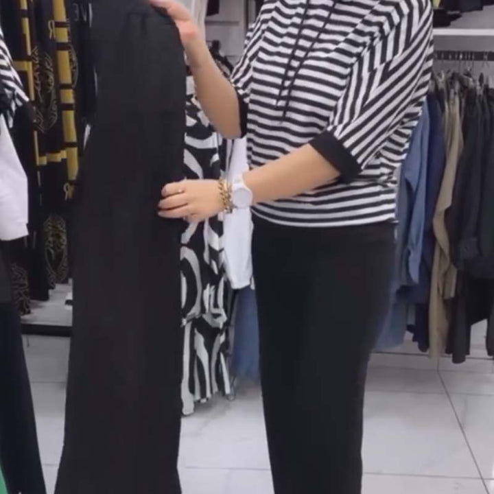 Dwiska – Csíkos Felső és Egyszínű Nadrág Szett