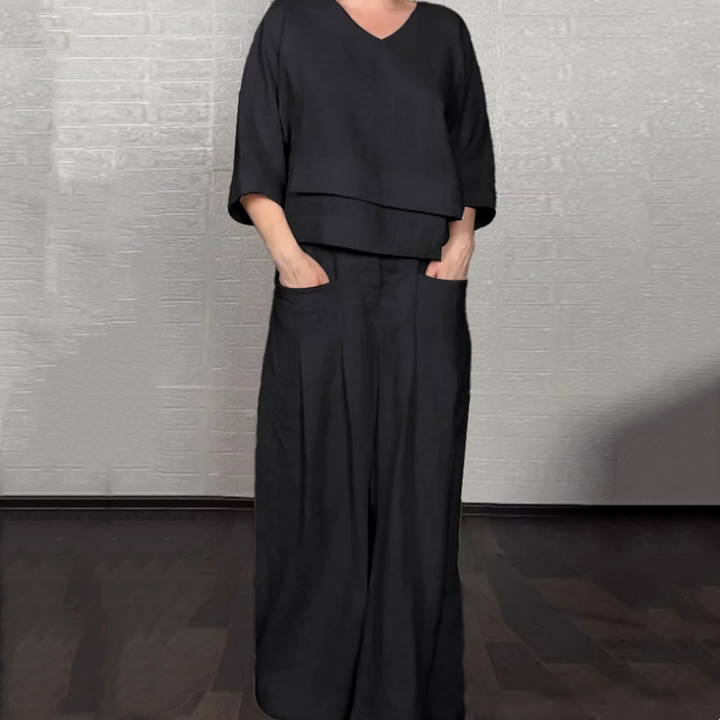 Louna – Elegáns Pamut és Len Kétrészes öltöny