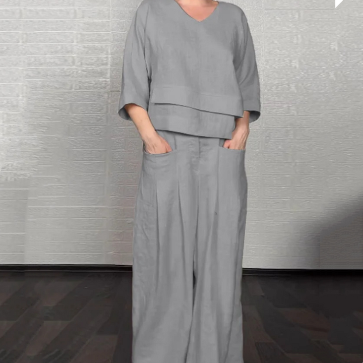 Louna – Elegáns Pamut és Len Kétrészes öltöny