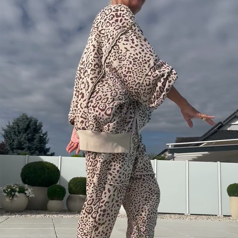 Leenora - Leopárd Mintás Kétrészes Szett