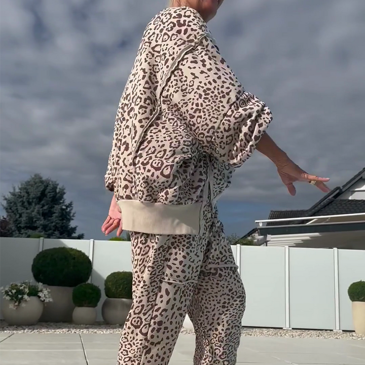 Leenora - Leopárd Mintás Kétrészes Szett