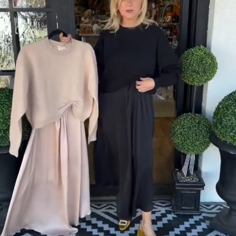 Lilee - Csavart Csomóval Ellátott Felső és Maxi Ruha