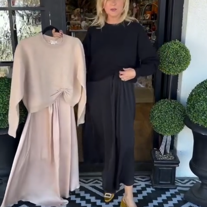 Lilee - Csavart Csomóval Ellátott Felső és Maxi Ruha