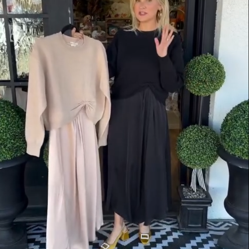 Lilee - Csavart Csomóval Ellátott Felső és Maxi Ruha