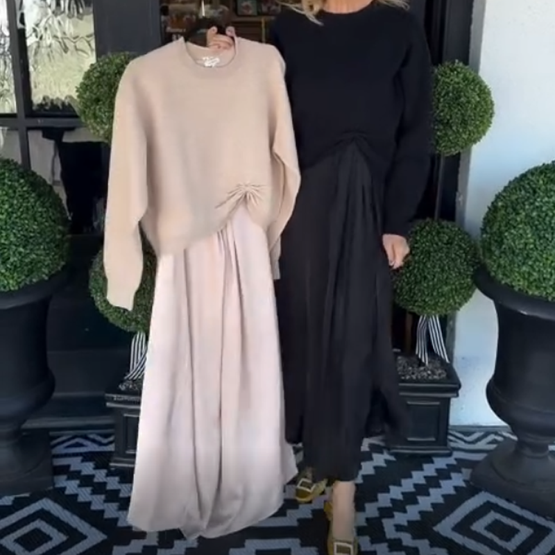 Lilee - Csavart Csomóval Ellátott Felső és Maxi Ruha