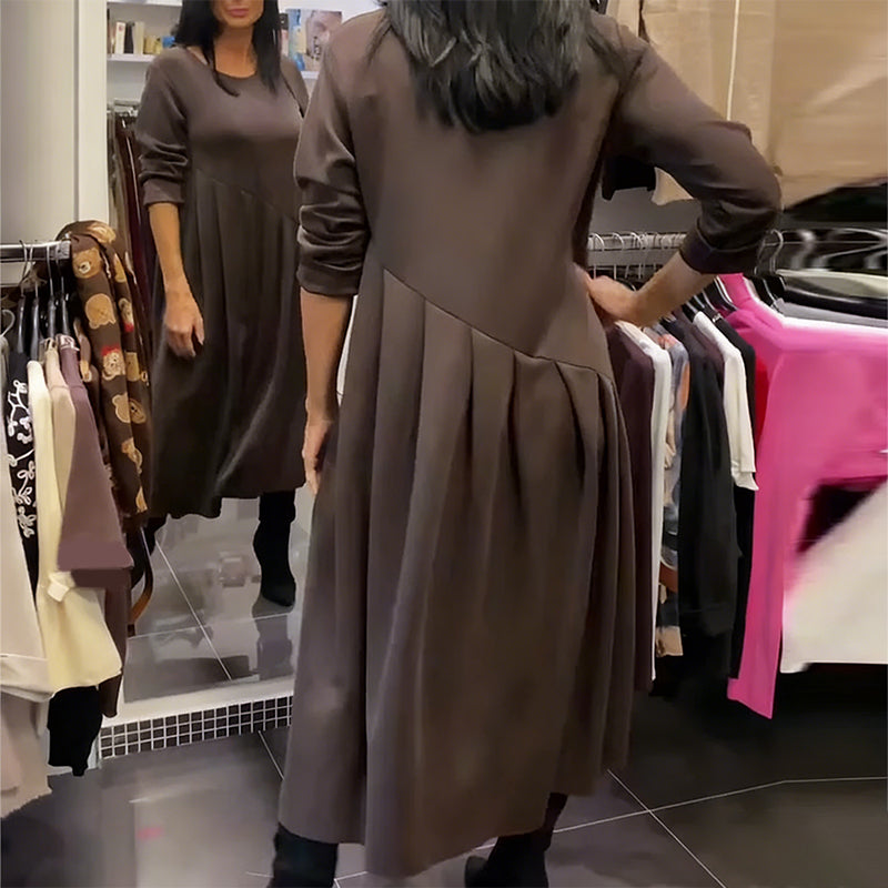 Jorjia - Alkalmi Hosszú Ruha Kerek Nyakú