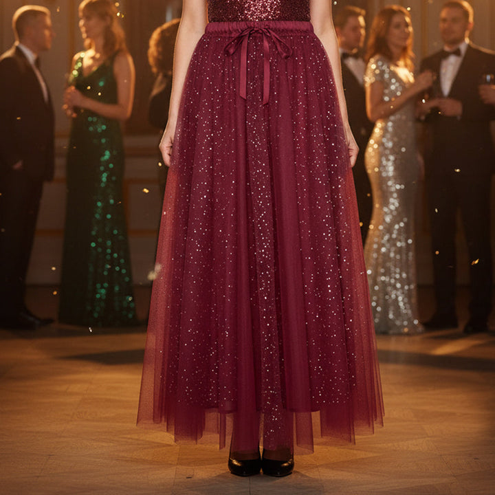 Pnina - Stílusos Csillogó Felső és Tüllszoknya