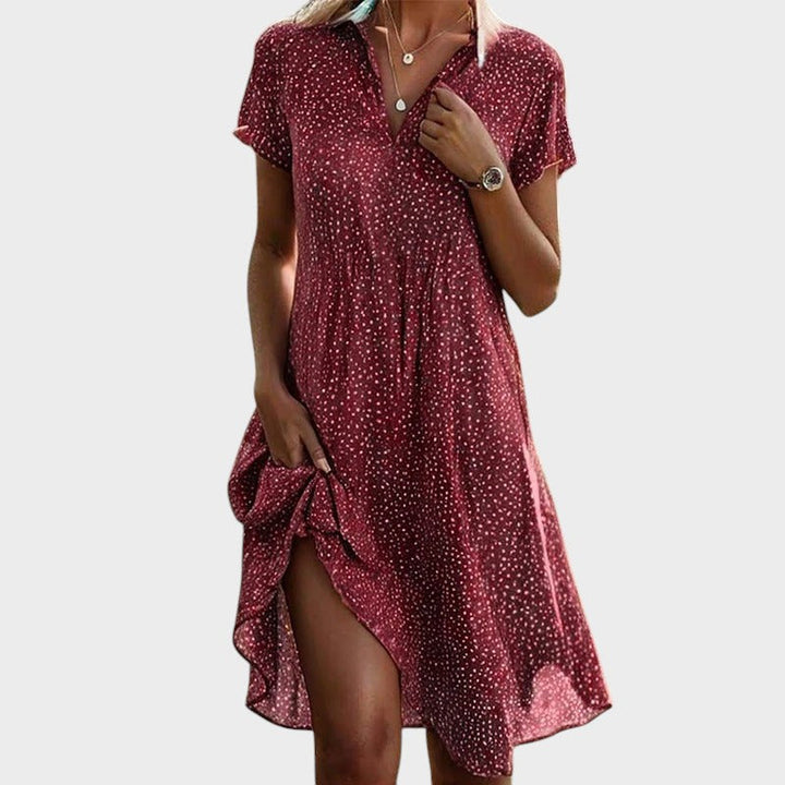 Else - Pöttyös Midi Ruha